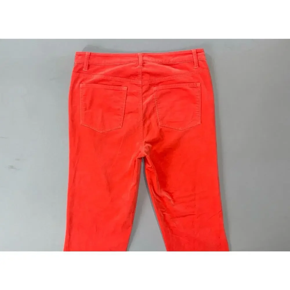 Talbots Women's Velveteen Straight Leg 5-Pocket Pants, Jeans. Red, Size 10. EUC! - Picture 8 of 9